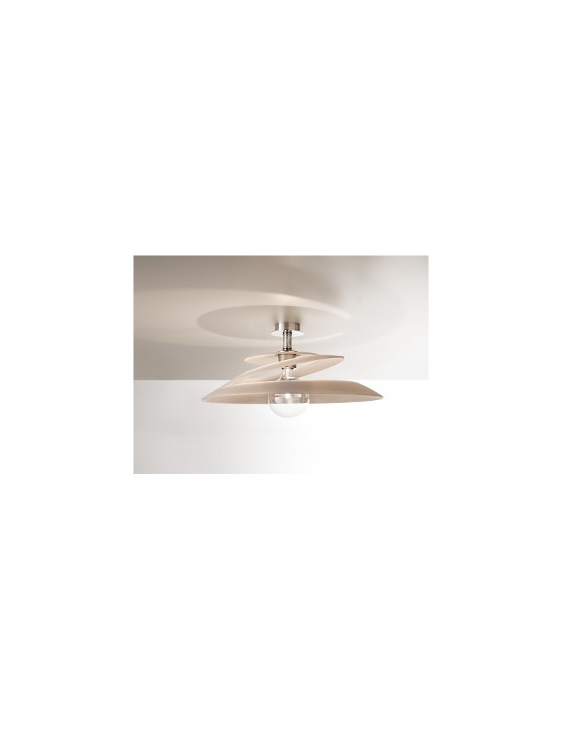 FOLD PLAFONIERA MODERNA 52CM TORTORA VORTICE CAMERA SOGGIORNO CUCINA FOLD PLAFONIERA MODERNA 52CM TORTORA VORTICE CAMERA SOGGIORNO CUCINA