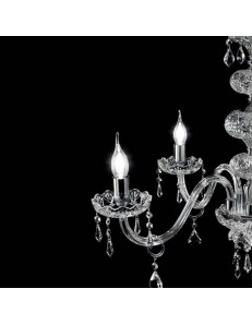 ONDALUCE: Dallas lampadario cristallo decoro cromo 5 bracci con pendenti per camera da letto in 2