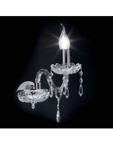 ONDALUCE: Dallas applique cristallo decoro cromo con pendenti in offerta