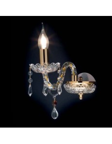 ONDALUCE: Dallas applique cristallo decoro oro con pendenti in offerta