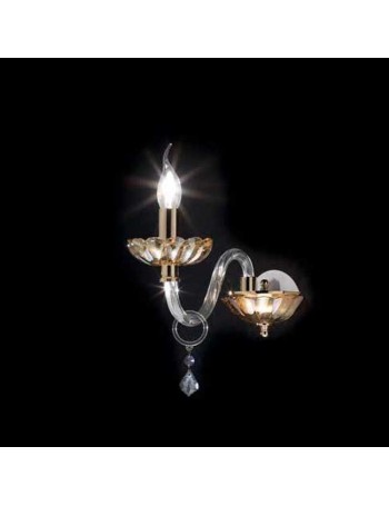 ONDALUCE: Patricia applique cristallo decoro ambra oro con pendenti in offerta