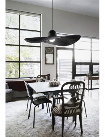 IDEAL LUX: Madame sp1 nero sospensione cappello raso metallo 110cm in offerta