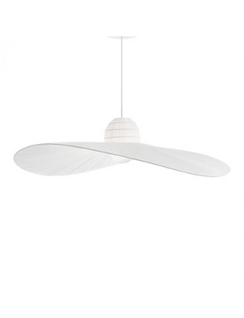 IDEAL LUX: Madame sp1 bianco sospensione cappello raso metallo 110cm in offerta