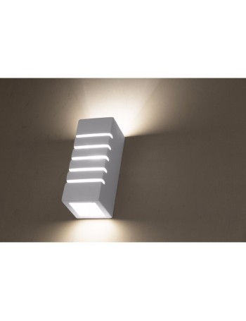 GLOBO LIGHTING: Applique rettangolare decoro parete in ceramica verniciabile bianca in offerta