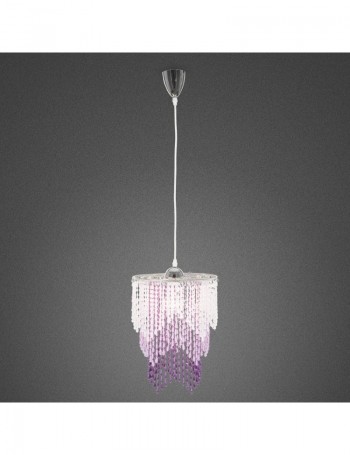 GLOBO LIGHTING: Lampadario con pendenti acrilico lilla trasparente 26cm in offerta