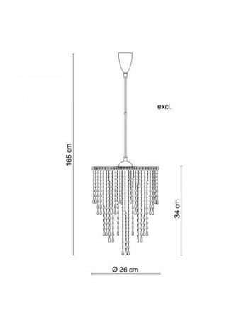 GLOBO LIGHTING: Lampadario con pendenti acrilico lilla trasparente 26cm in offerta