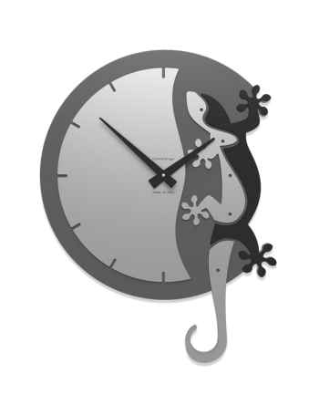 CALLEADESIGN: Geko orologio moderno da parete legno grigio nero in offerta