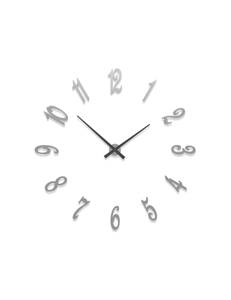 CALLEADESIGN: Brunelleschi orologio da parete numeri adesivi legno colore alluminio 130cm in offerta