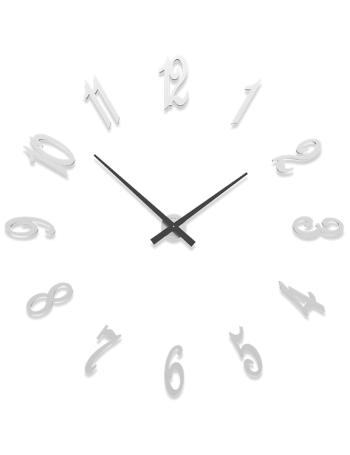 CALLEADESIGN: Orologio da parete numeri adesivi in legno bianco 130cm in offerta
