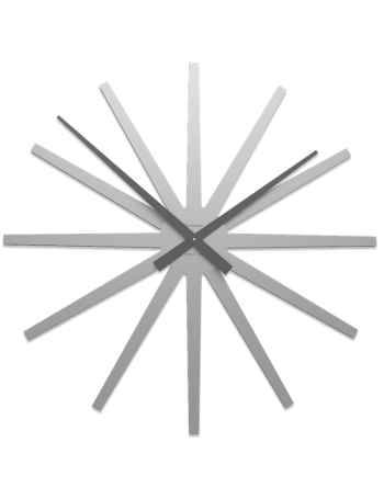 CALLEADESIGN: Frizz orologio da parete moderno in legno color alluminio 81cm in offerta