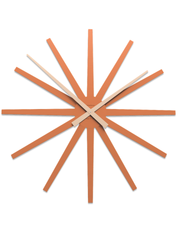 CALLEADESIGN: Frizz orologio da parete grande in legno terracotta 81cm in offerta