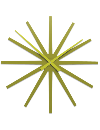 CALLEADESIGN: Frizz orologio da muro moderno in legno verde oliva 81cm in offerta