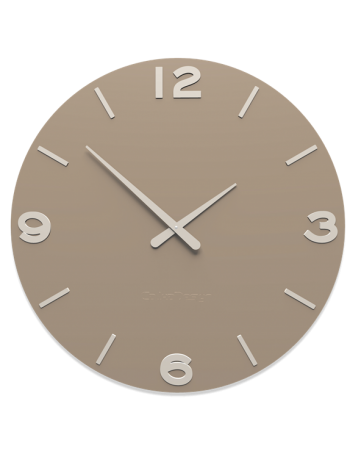 CALLEADESIGN: Smarty orologio rotondo da parete legno colore caffelatte in offerta