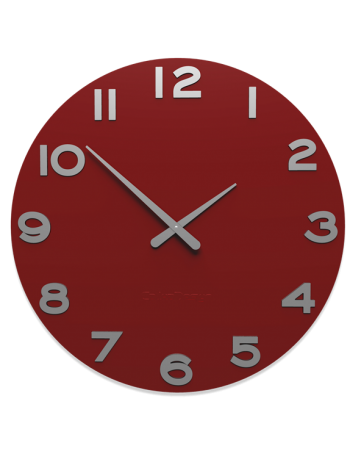 CALLEADESIGN: Smarty number orologio da parete rotondo legno colore rubino in offerta
