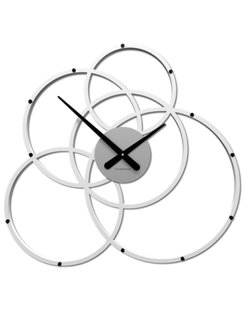 CALLEADESIGN: Black hole orologio da parete moderno cerchi bianco grigio 59x56cm in offerta