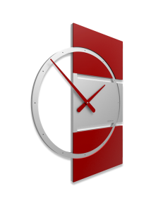 CALLEADESIGN: Adam orologio da parete moderno legno rosso rubino in offerta