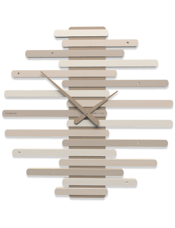 CALLEADESIGN: Orologio moderno a parete veneziano legno colore caffelatte in offerta