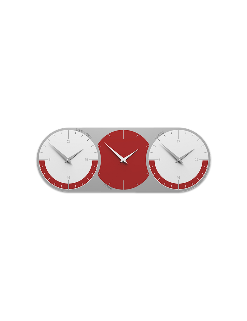 Orologio da muro Senso rosso dESIGNoBJECT, E-Italy