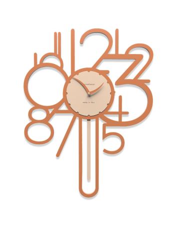 CALLEADESIGN: Joseph orologio a pendolo da parete moderno legno colore terracotta in offerta