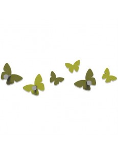 CALLEADESIGN: Appendiabiti da parete design farfalle legno verde oliva in offerta