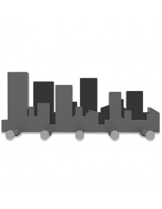 CALLEADESIGN: Skyline appendiabiti da parete particolare legno color grigio quarzo in offerta