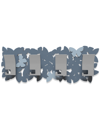 CALLEADESIGN: Nuvola di farfalle appendiabiti rettangolare rettangolare 4 pomelli carta da zucchero