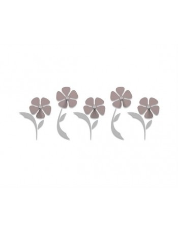CALLEADESIGN: Flo appendiabiti da parete moderno design fiori legno ganci in metallo colore grigio