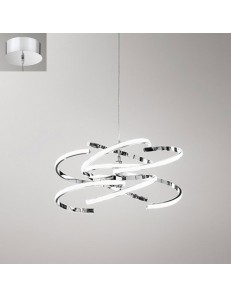PERENZ: Sospensione LED moderna metallo cromo luce naturale in offerta