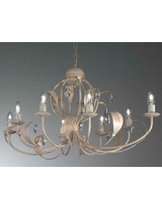 MR DESIGN: lancillotto lampadario 8 luci ovale artigianale con gocce in cristallo camera soggiorno