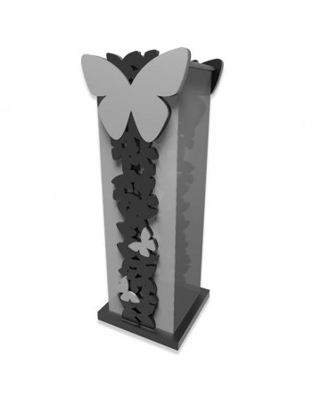 CALLEADESIGN: Portaombrelli design farfalle legno grigio nero in offerta