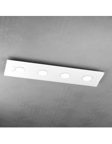 TOP LIGHT: Path plafoniera LED in vetro bianco 20x80cm in offerta