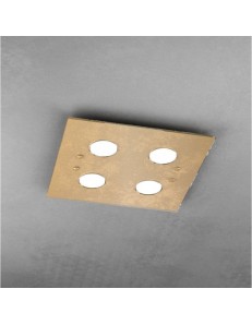 TOP LIGHT: Path plafoniera LED in vetro oro 40x40cm in offerta