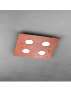 TOP LIGHT: Path plafoniera LED in vetro rame 40x40cm in offerta