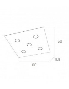 TOP LIGHT: Path plafoniera LED in vetro oro 60x60cm in offerta 2