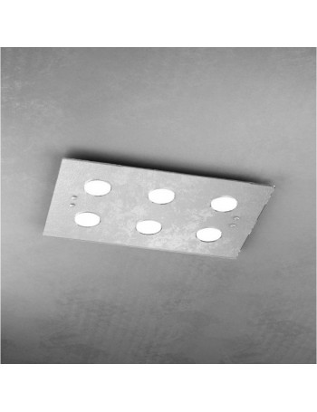 TOP LIGHT: Path plafoniera LED in vetro argento 40x60cm in offerta