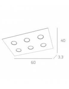 TOP LIGHT: Path plafoniera LED in vetro argento 40x60cm in offerta 2