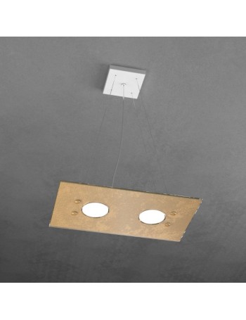 TOP LIGHT: Path 2 luci sospensione LED in vetro foglia oro in offerta
