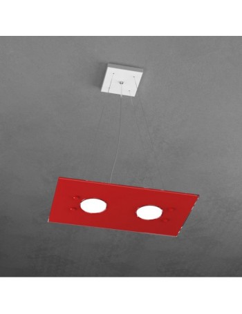 TOP LIGHT: Path 2+1 luci sospensione LED in vetro rosso in offerta