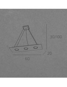 TOP LIGHT: Path 3 luci sospensione LED in vetro foglia argento in offerta 2
