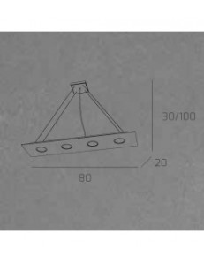 TOP LIGHT: Path 4 luci sospensione LED in vetro bianco in offerta 2