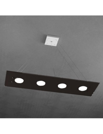 TOP LIGHT: Path 4 luci sospensione LED in vetro marrone in offerta