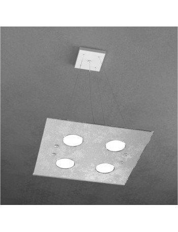 TOP LIGHT: Path sospensione LED 4 luci in vetro argento in offerta