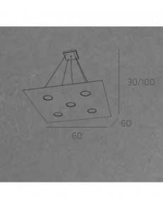 TOP LIGHT: Path 5 luci sospensione LED in vetro argento in offerta 2