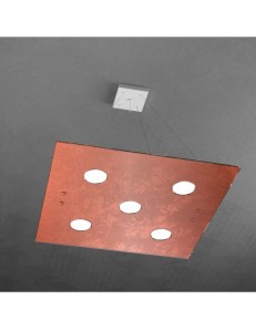 TOP LIGHT: Path 5+2 luci sospensione LED in vetro rame in offerta