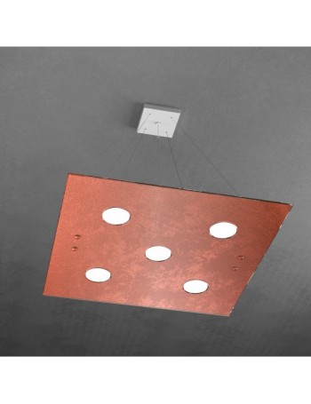 TOP LIGHT: Path 5+2 luci sospensione LED in vetro rame in offerta