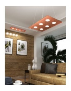 TOP LIGHT: Path 6+2 luci sospensione LED in vetro oro in offerta 2