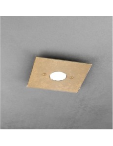 TOP LIGHT: Path plafoniera LED in vetro oro 25x25cm in offerta