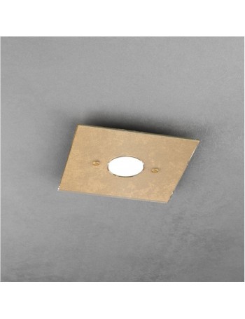 TOP LIGHT: Path plafoniera LED in vetro oro 25x25cm in offerta