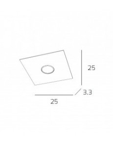 TOP LIGHT: Path plafoniera LED in vetro argento 25x25cm in offerta 2