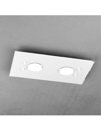 TOP LIGHT: Path plafoniera LED in vetro bianco 20x40cm in offerta